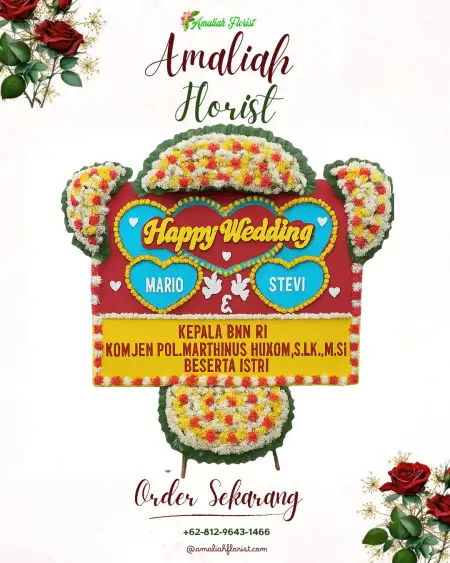 Papan Bunga Pernikahan Sembukan